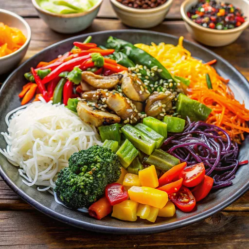 সবজি-সমৃদ্ধ নুডল বোল