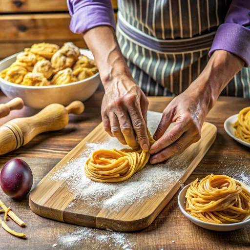 বেগুন আর হলুদ ডাল টেগলিয়েটেলে